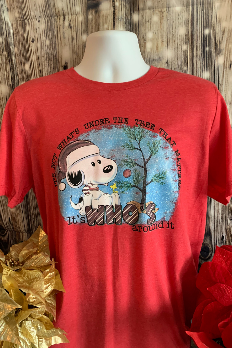 Snoopy - It's Who's Around the Tree That Matters Tee