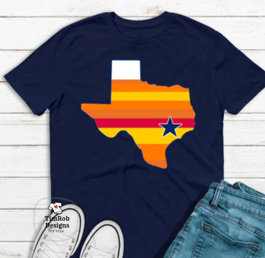 Texas Shaped Astros - Custom