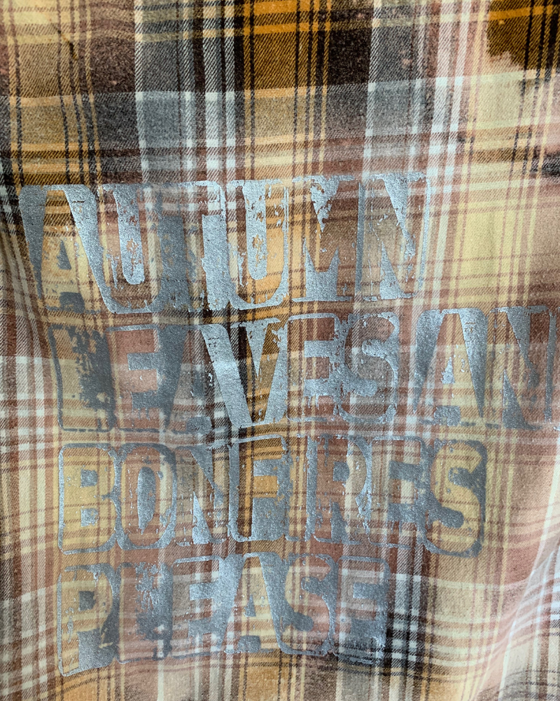 Autumn Leaves and Bonfires Please - Bleached Flannel