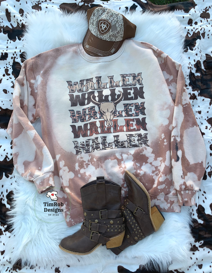 Wallen Stacked - Custom - Cowprint bleaching