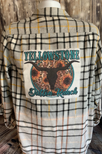 Load image into Gallery viewer, Yellowstone Dutton Ranch Custom Flannel - Only one made
