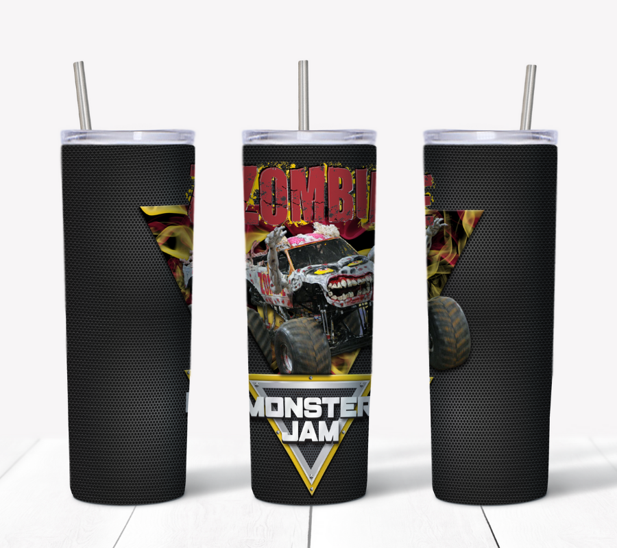 Zombie Monster Truck Tumbler Design