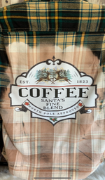 Load image into Gallery viewer, Christmas-Coffee Santa&#39;s Fine Blend - Custom Bleached Flannel
