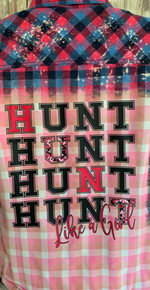 Load image into Gallery viewer, HUNT Like a Girl - Bleached Flannel Shacket
